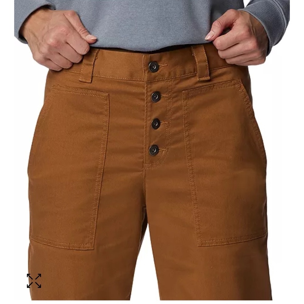 Columbia women’s brown straight leg khaki button fly pants NWT 10 - Picture 2 of 10
